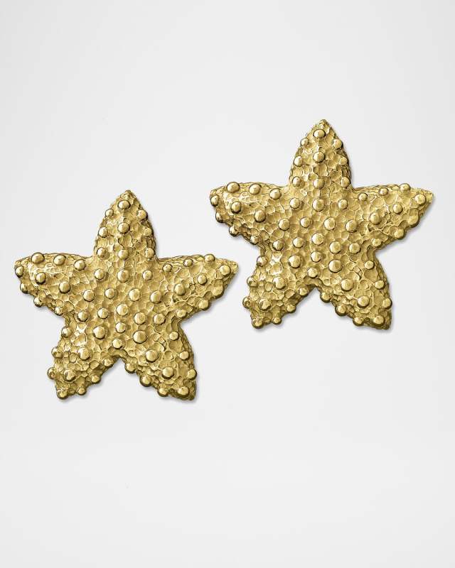 18KY STARFISH EARRINGS
